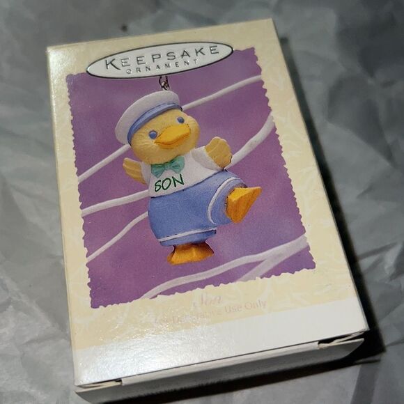 Ornament Hallmark Keepsake1995 Son Handcrafted Easter Duck Chick IOB - Picture 2 of 3